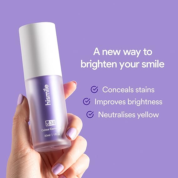 Buy Hismile V34 Colour Corrector Serum 30ml – Teeth Whitening Purple Serum in Pakistan