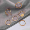 Buy LSH 6 Midi Rings Set – Stylish Gold-Tone Stackable Finger Rings for Women & Girls
